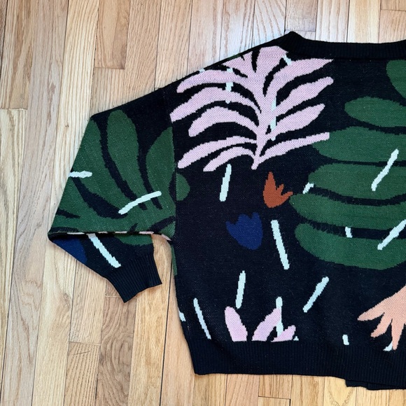 Anthropologie Bel Kazan Wool Blend Floral Print Cardigan - Picture 10 of 16